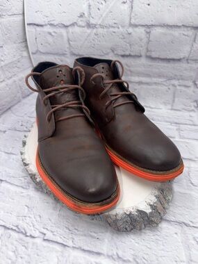 Cole Haan Lunargrand Brown Leather Chukka Boots Mens Size 11 M